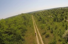 Увлекательные видеокадры с дрона — на границе задержали нарушителя